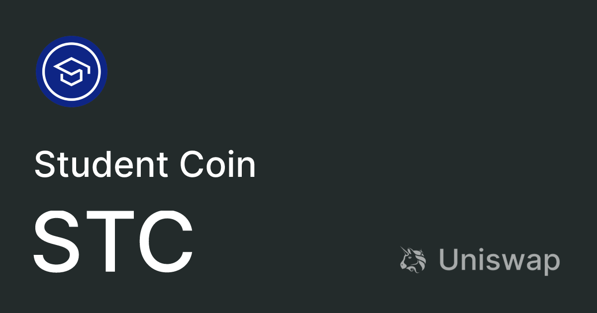 Student Coin STC Buy sell and trade on Uniswap