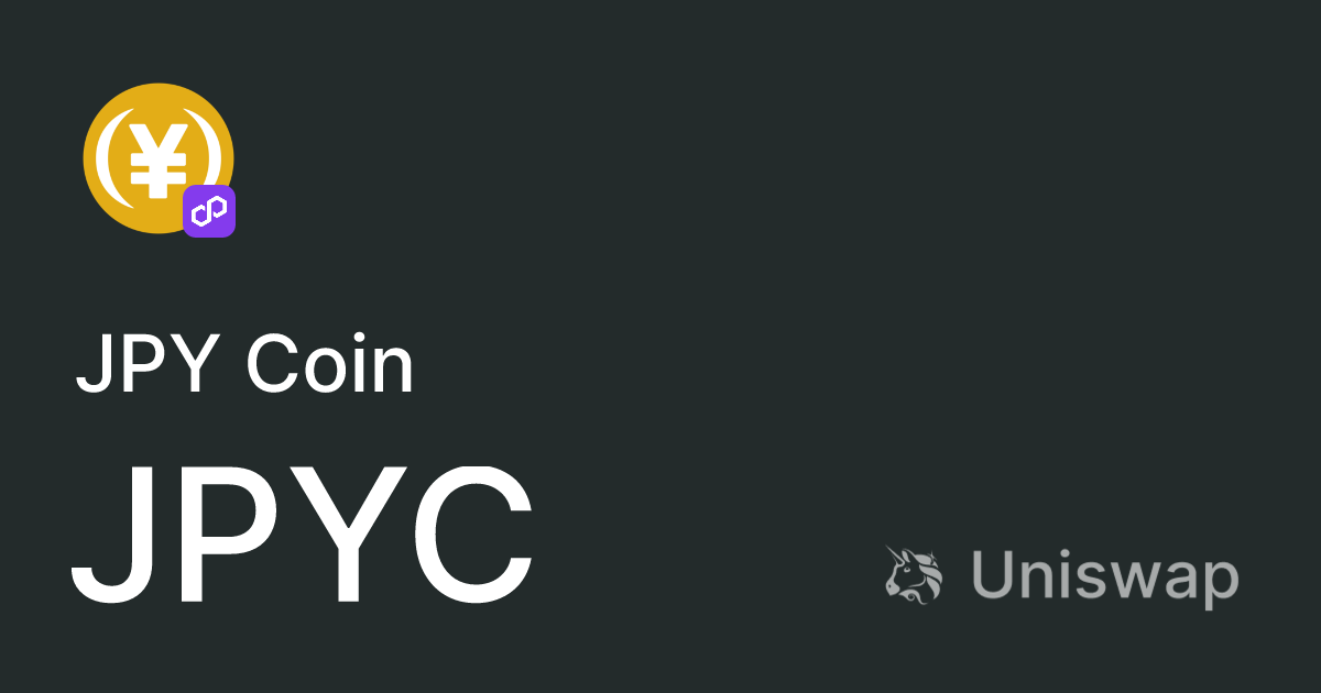 JPY Coin (JPYC) on Polygon: Buy and sell on Uniswap
